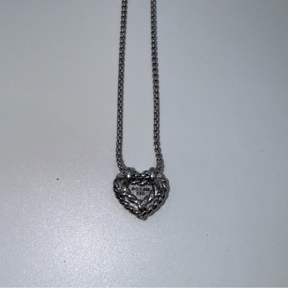 David Yurman Cable Heart Necklace - Picture 8 of 9
